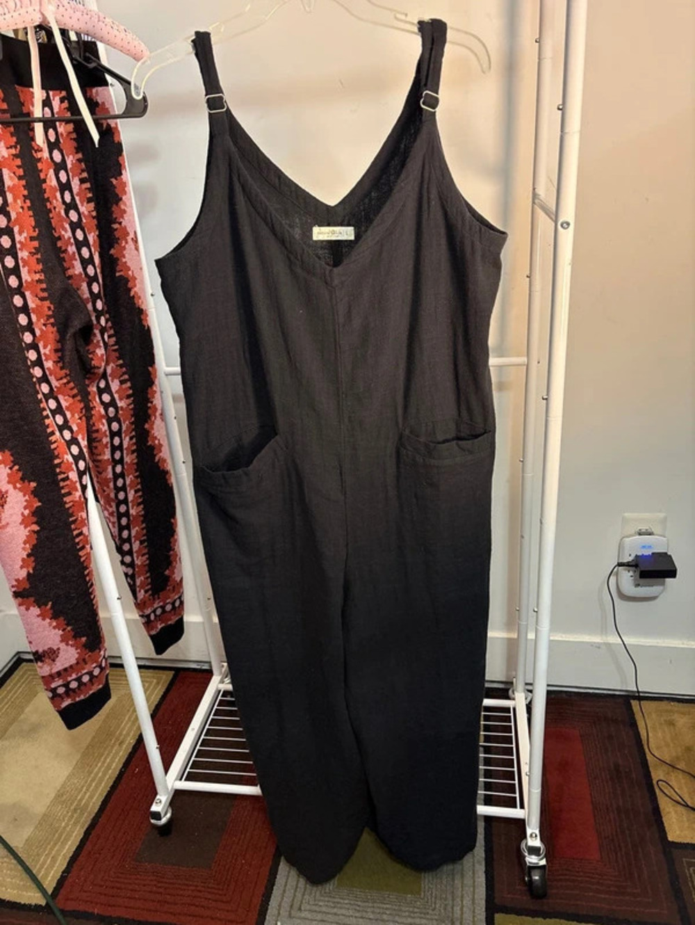 Vintage Natural Life Boho Floral Jumpsuit - Size Large